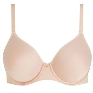 NWT Chantelle Comfort Chic Back Smoothing T-Shirt Bra in Nude Rose Size 36DDD